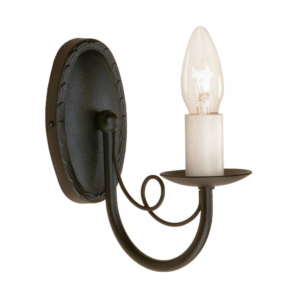 MN1 BLACK Minster One Light Wall Light Black