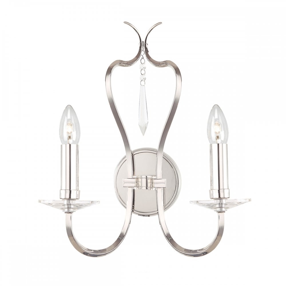 PM2 PN Pimlico Two Light Wall Light Polished Nickel (S)