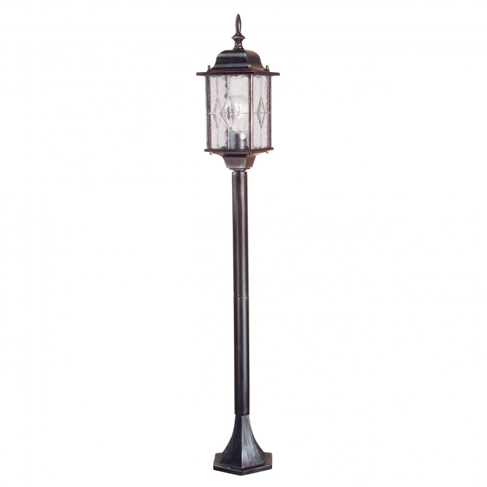 WX4 Wexford Pillar Lantern Black Silver