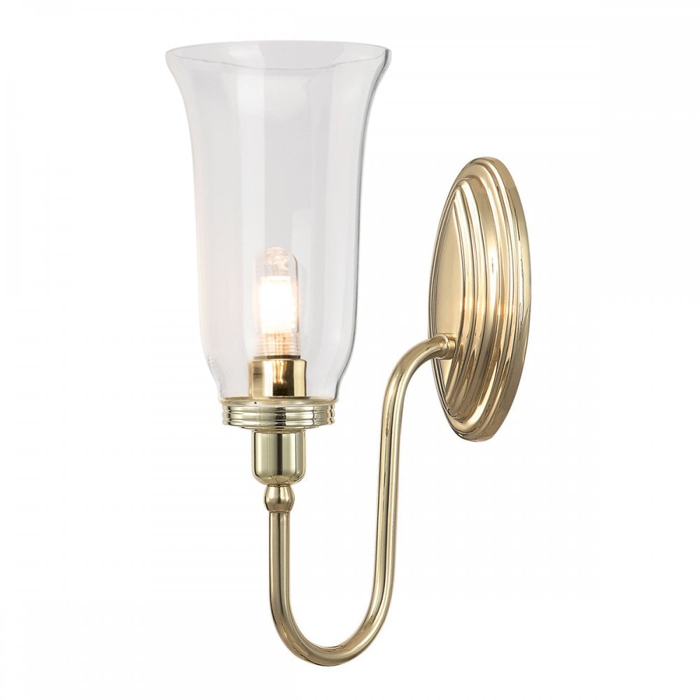 BATH/BLAKE2 PB Blake One Light Wall Light Polished Brass LED