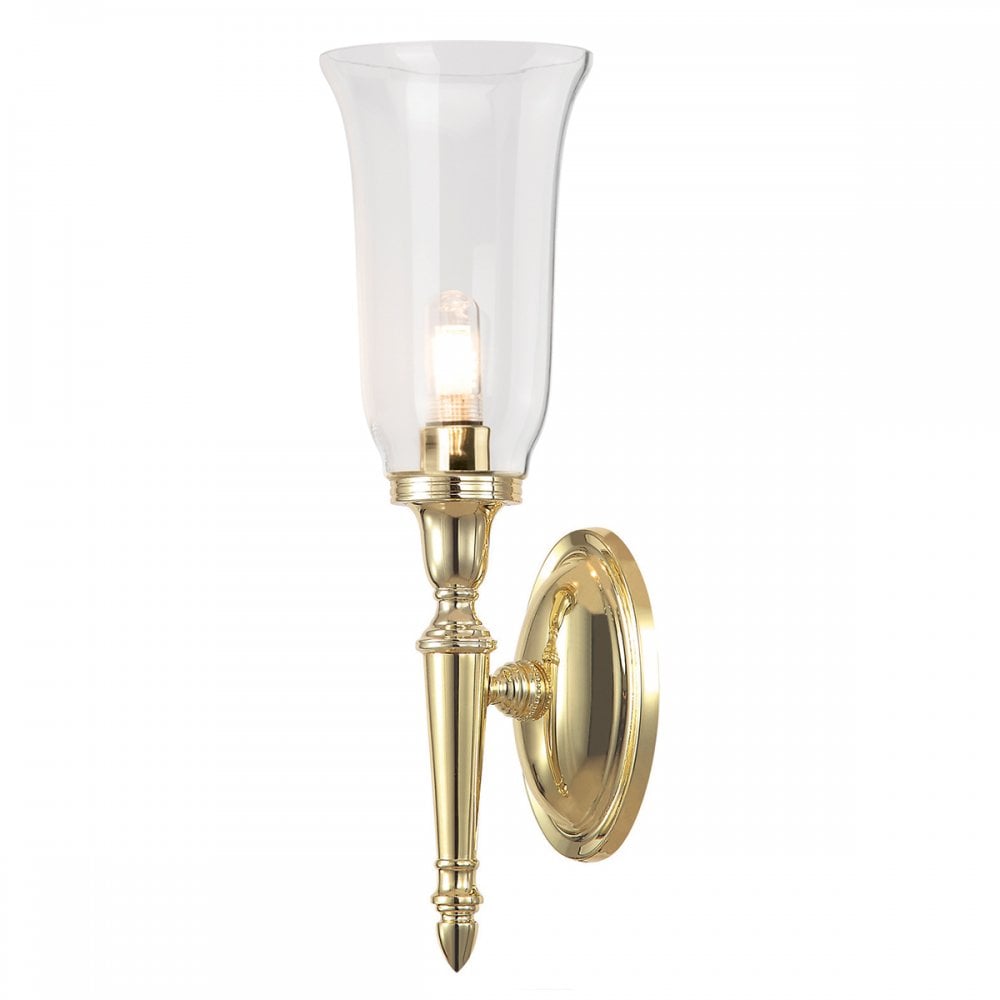 BATH/DRYDEN2 PB Dryden One Light Wall Light Polished Brass LED