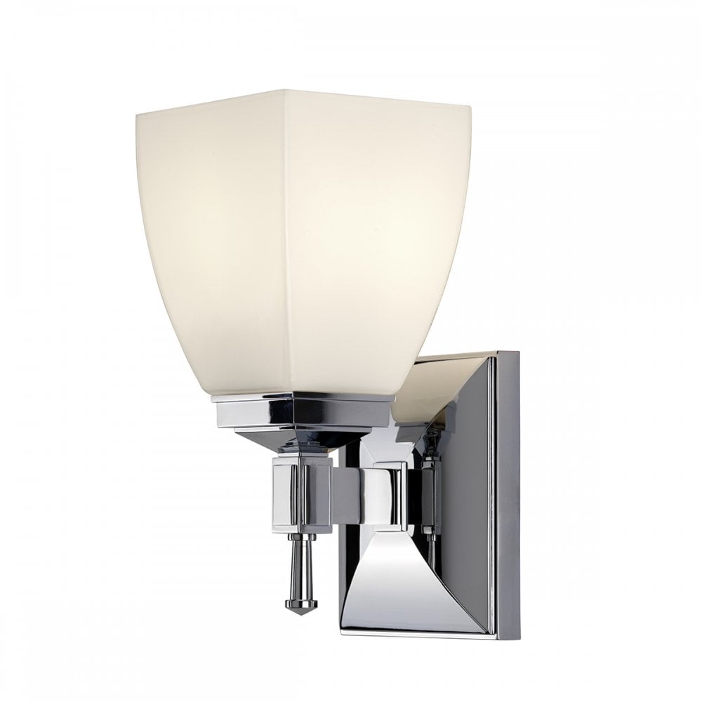 BATH/SB1 Shirebrook One Light Wall Light Chrome LED