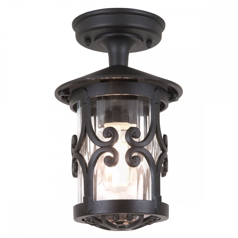BL13A BLACK Hereford Ridgid Tube Lantern Black
