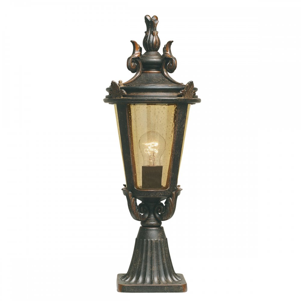 BT3/M Baltimore One Light Medium Pedestal Lantern Weathered Bronze