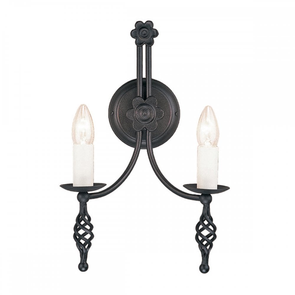 BY2 BLACK Belfry Two Light Wall Light Black
