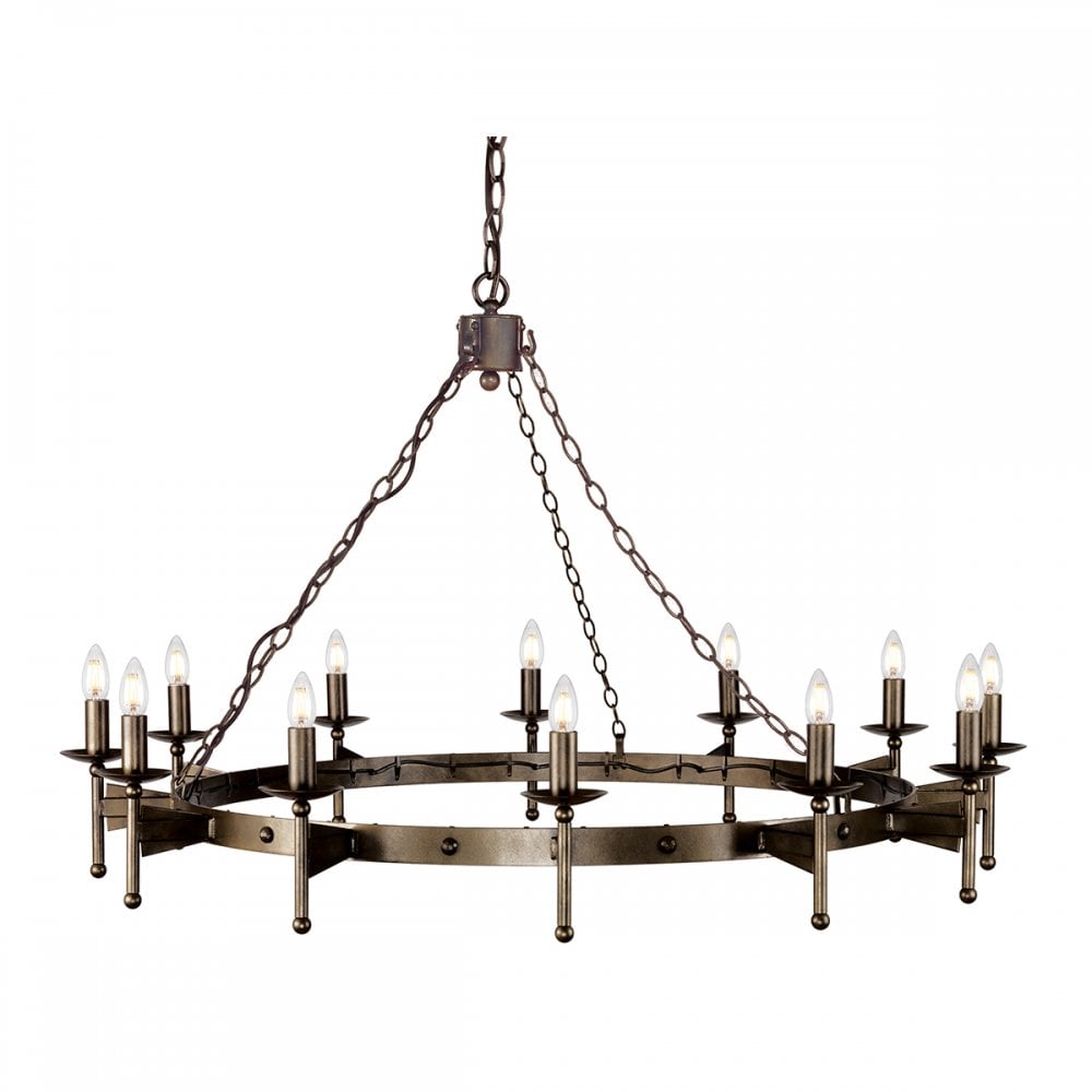 CW12 OLD BRZ Cromwell Twelve Light Chandelier Old Bronze