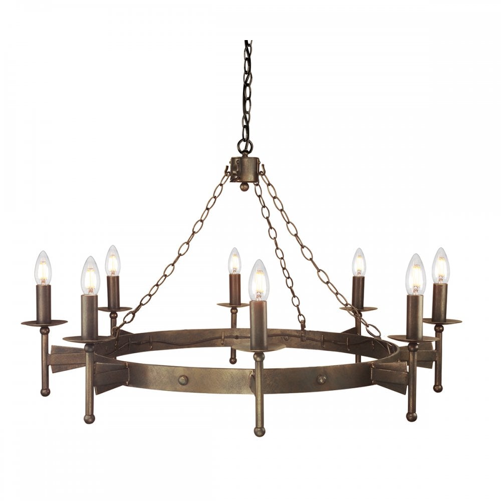 CW8 OLD BRZ Cromwell Eight Light Chandelier Old Bronze