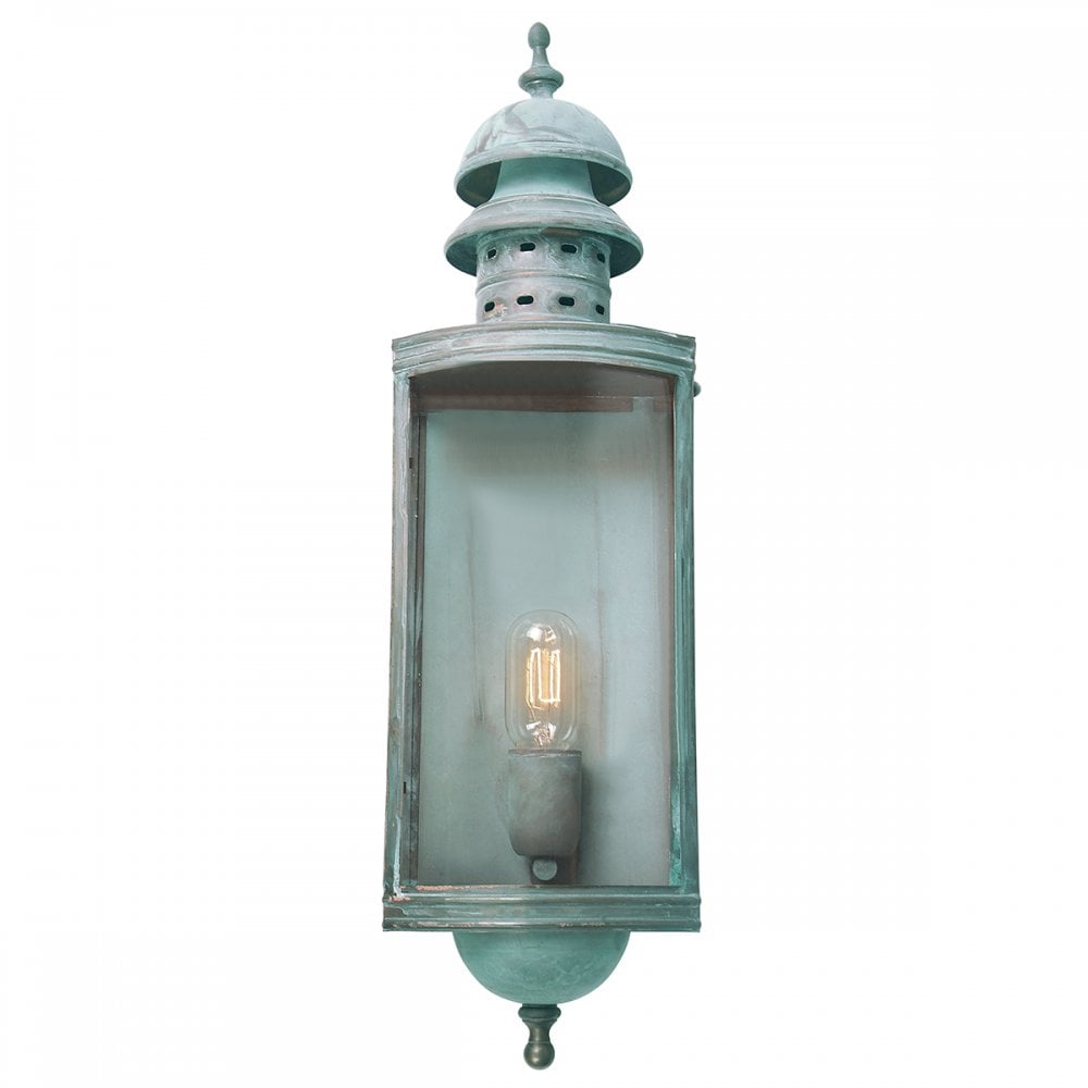 DOWNING STREET V Downing Street Hand Made Flush Wall Lantern Verdigris