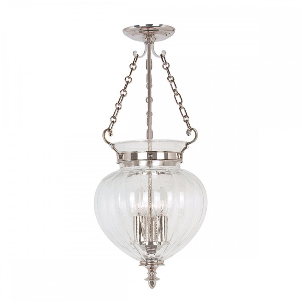 FP/P/M POL NCKL Finsbury Park Three Light Medium Lantern Polished Nickel