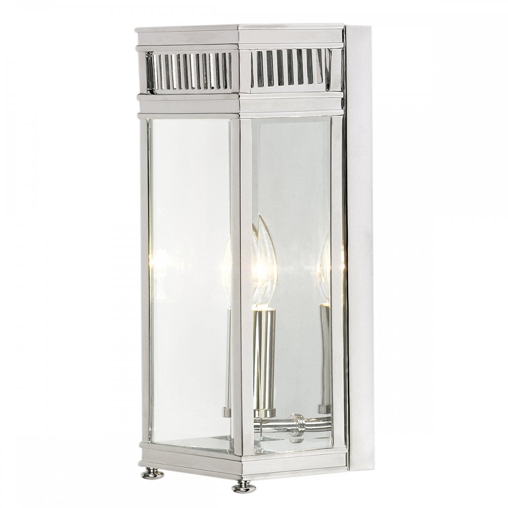 Holborn One  Light Flush Wall Lantern Polished Chrome