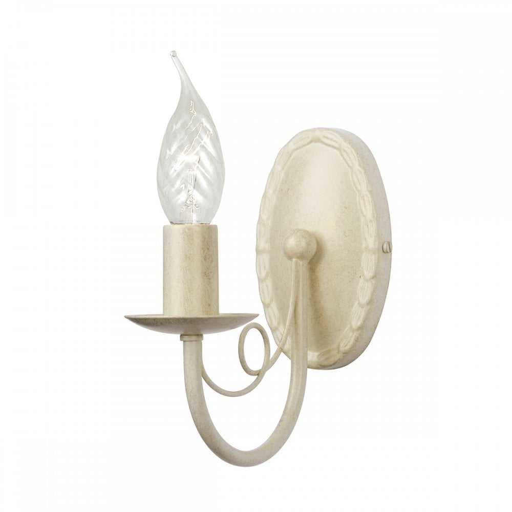 MN1 IV/GOLD Minster One Light Wall Light Ivory/gold