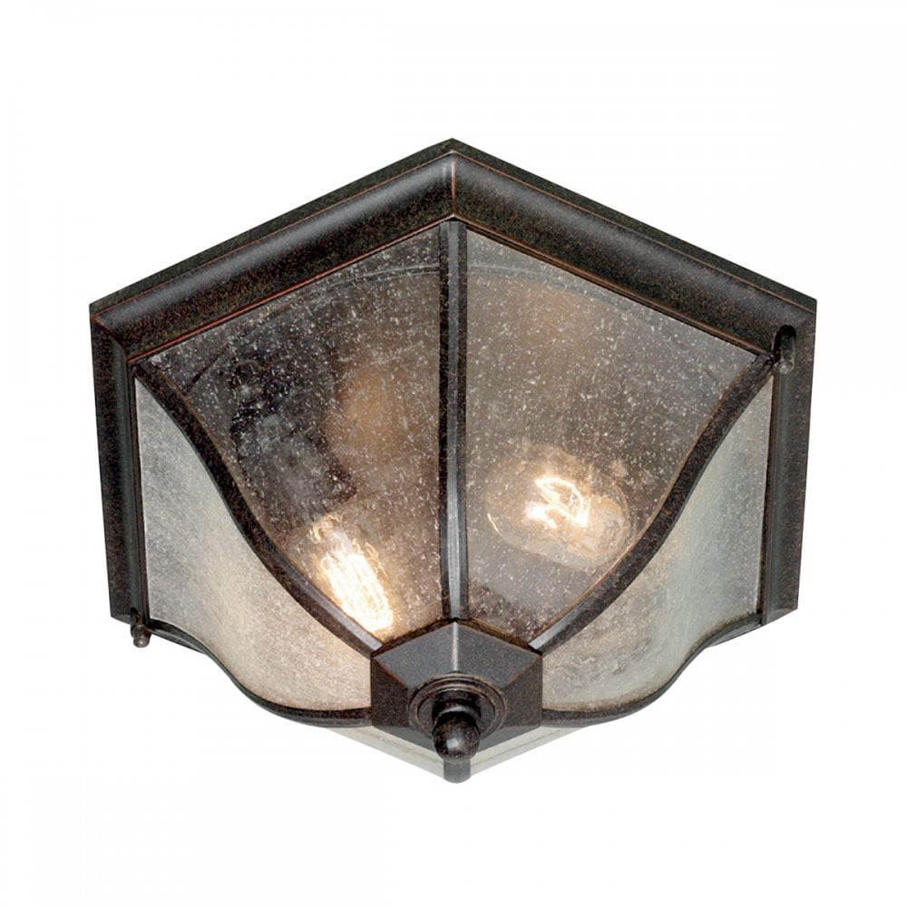 NE8/M New England Two Light Ceiling Flush Weathered Bronze