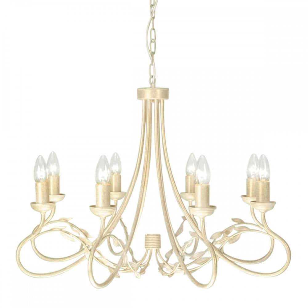 OV8 IVORY/GOLD Olivia Eight Light Chandelier Ivory/gold