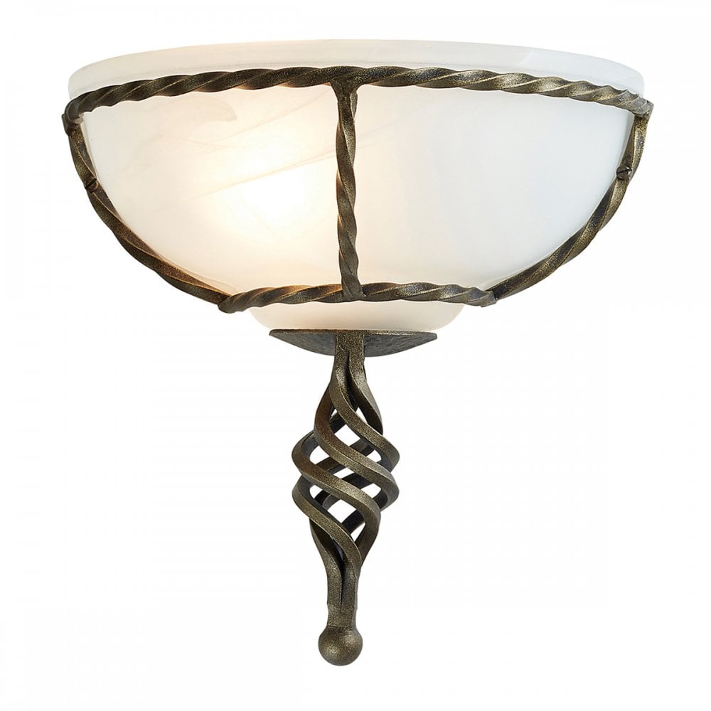 PB/WU BLK/GOLD Pembroke One Light Wall Uplighter Black/gold