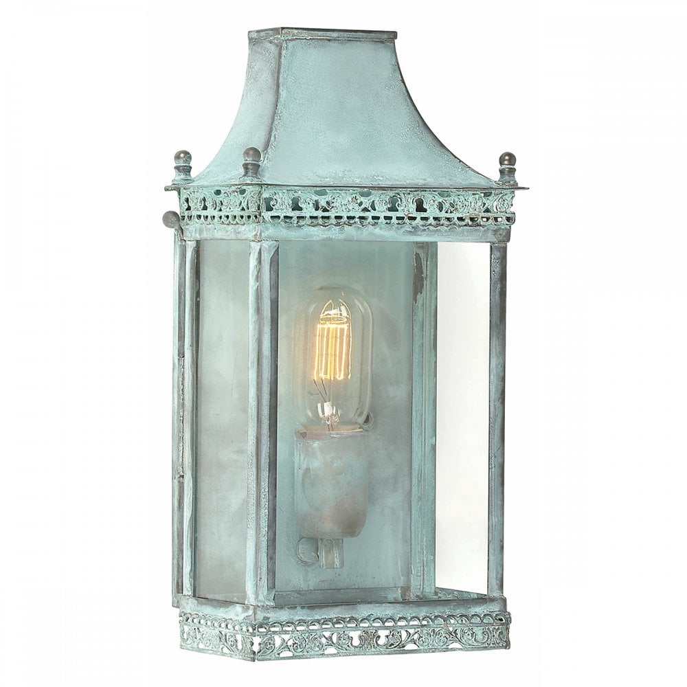 REGENTS PARK V Regents Park Hand Made Flush Wall Lantern Verdigris