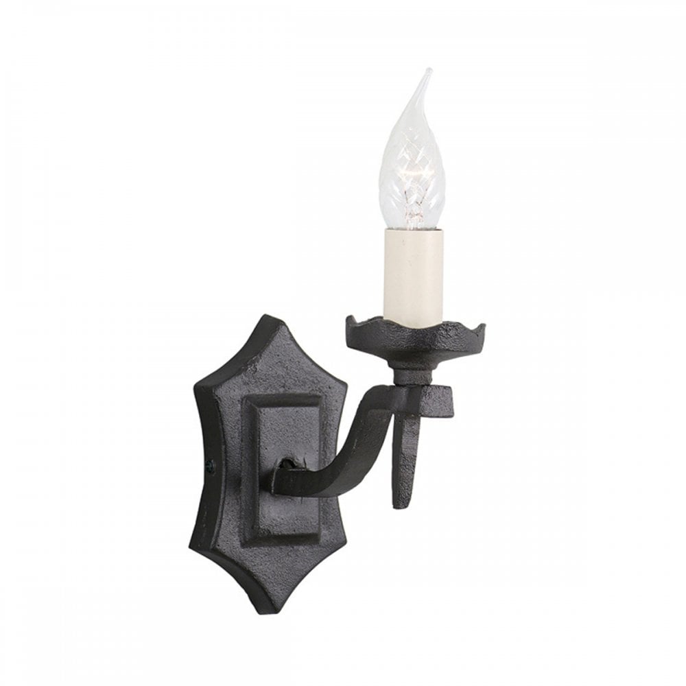 RY1B BLACK Rectory One Light Wall Light Black