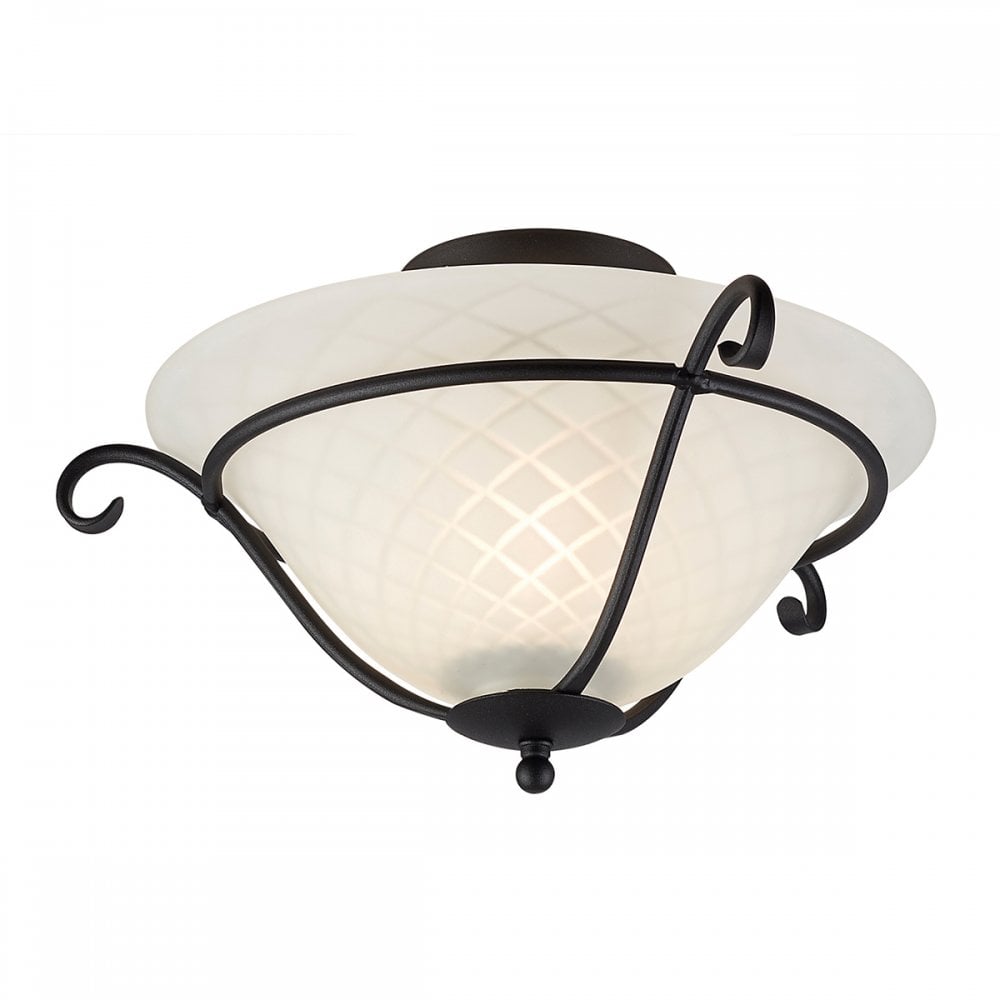 TCH/F BLACK Torchiere One Light Flush Black