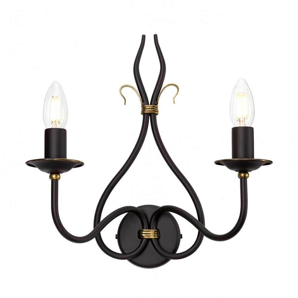 WM2 Windemere Two Light Wall Light Rust/gold