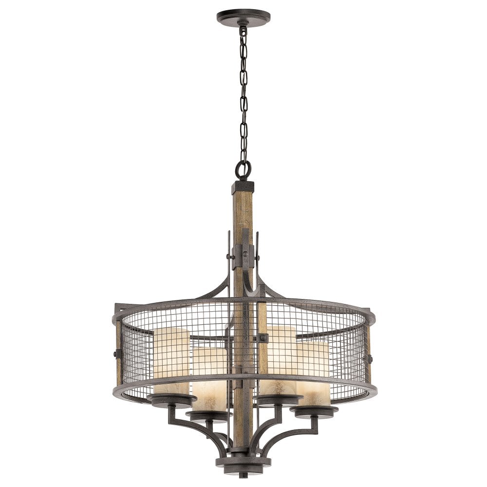 KL/AHRENDALE4 Ahrendale 4 Light Chandelier Anvil Iron