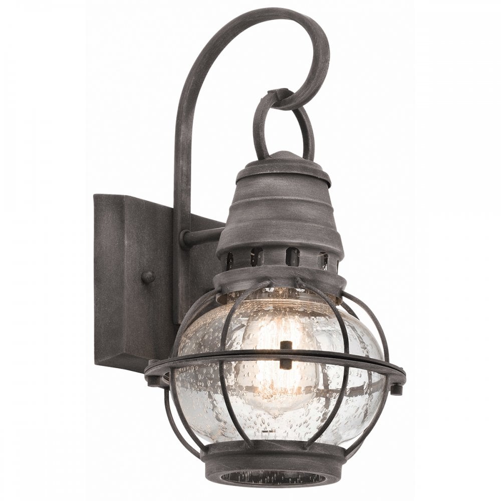 KL/BRIDGEPOINT/S Bridge Point Small Wall Lantern Weathered Zinc