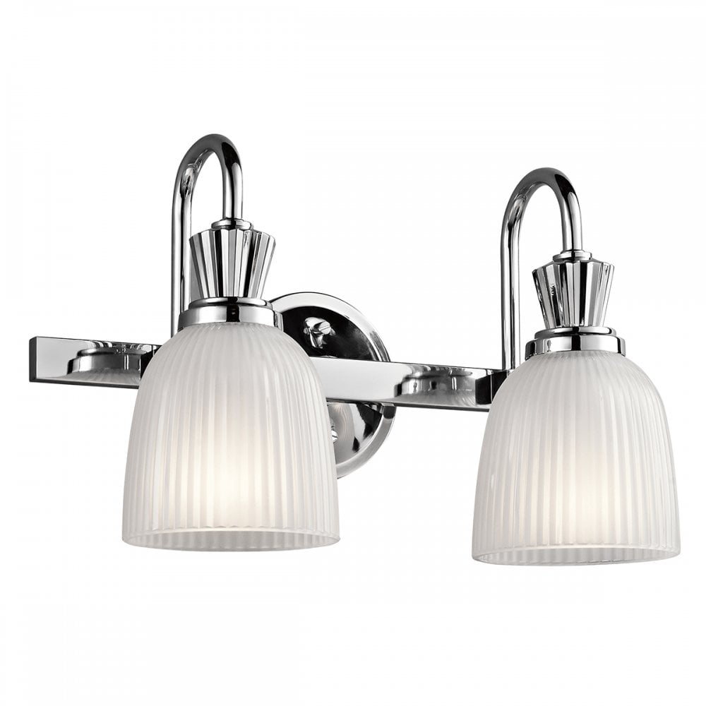 KL/CORA2 BATH Cora 2 Light Bathroom Wall Light Polished Chrome