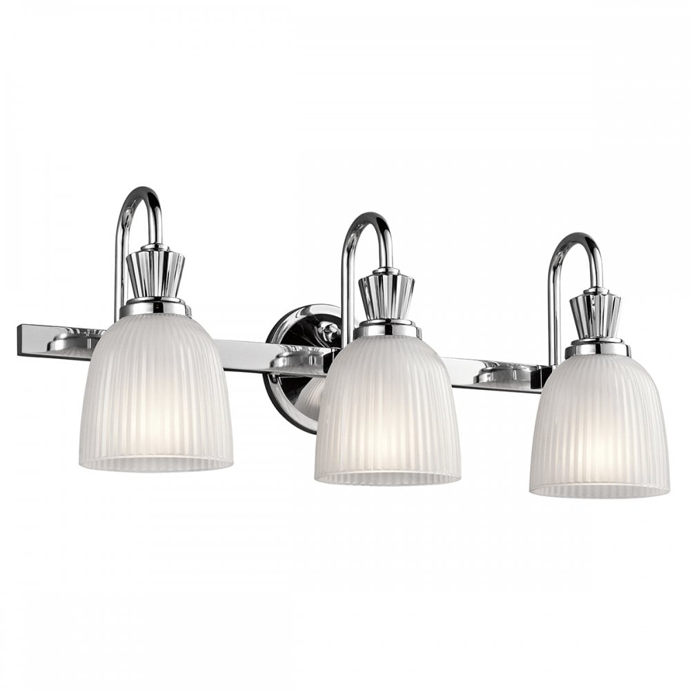KL/CORA3 BATH Cora 3 Light Bathroom Wall Light Polished Chrome
