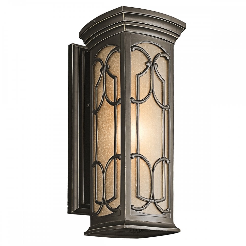 KL/FRANCEASI/M Franceasi Medium Wall Lantern Olde Bronze