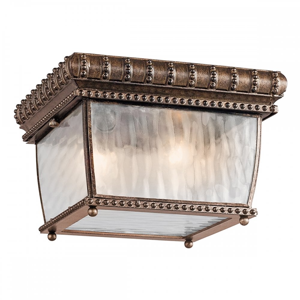 KL/VENETIAN/F Venetian Rain Flush Mount Brushed Bronze