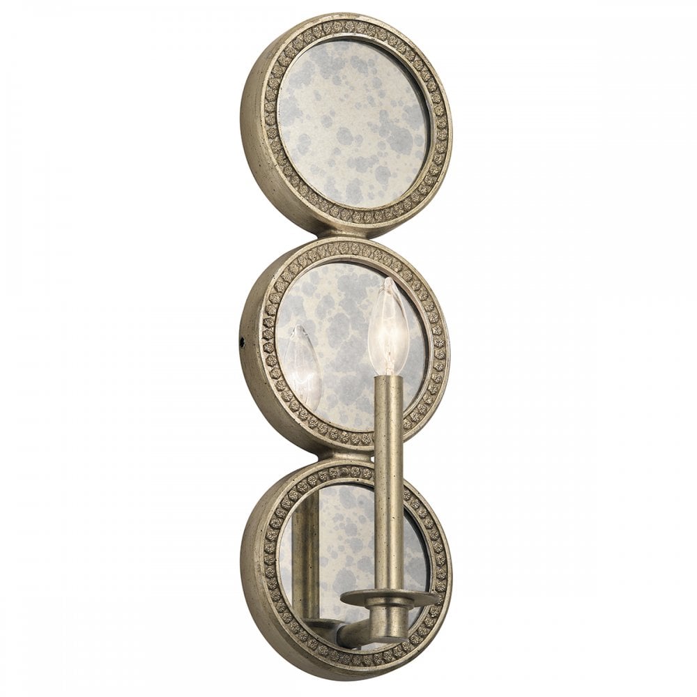 KL/ROSALIE1 Rosalie 1 Light Wall Light Sterling Gold