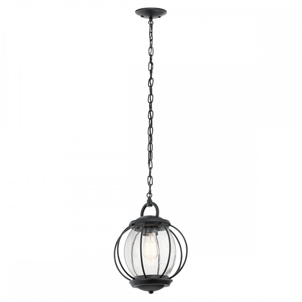 KL/VANDALIA8/M Vandalia Small Chain Lantern Textured Black