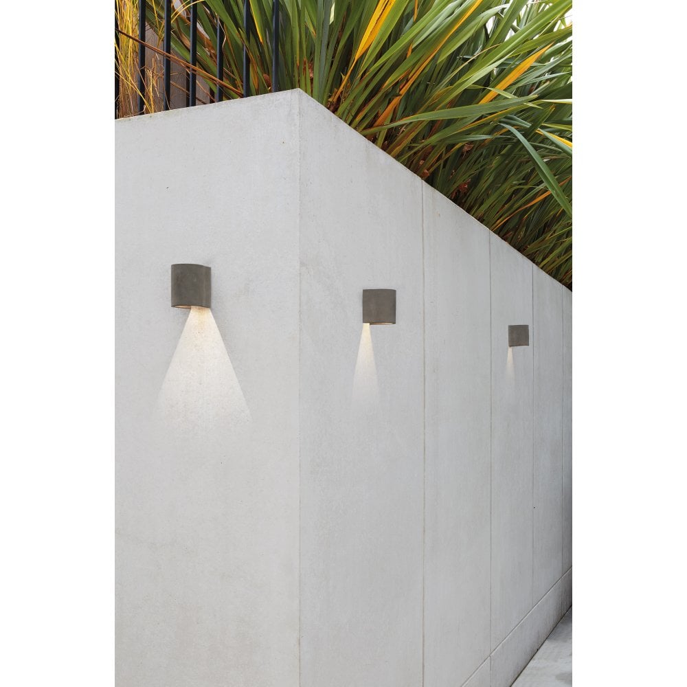 Dunbar 120LED Outdoor Coastal Wall  Light Matt Concrete