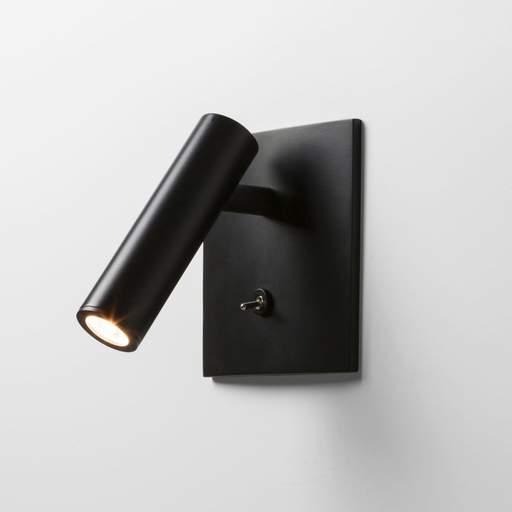 1058024 Enna Square Switched LED Reading Light Matt Black