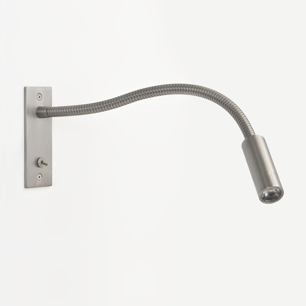 1295002 Leo Switched LED Reading Light Matt Nickel