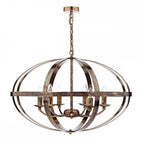 Dar SYM0664 Symbol 6 Light Pendant Petrol Copper
