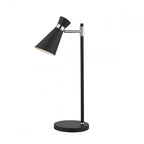 Dar ASH4122 Ashworth Table Lamp Black Polished Chrome