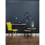 Dar ASH4922 Ashworth 3 Light Floor Lamp Black Polished Chrome