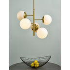 Dar BOM3435 Bombazine 7 Light Pendant Antique Brass