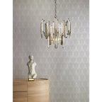 Dar ODI0620 Odile 6 Light 2 Tier Pendant Champagne Gold Crystal