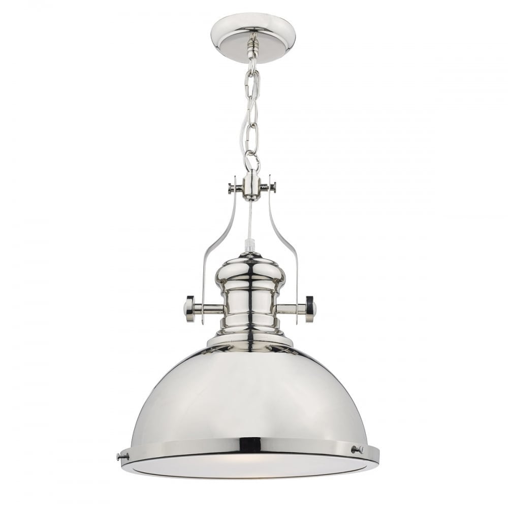 Dar ARO0138 Arona 1 Light Pendant Polished Chrome