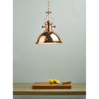 Dar ARO0138 Arona 1 Light Pendant Polished Chrome