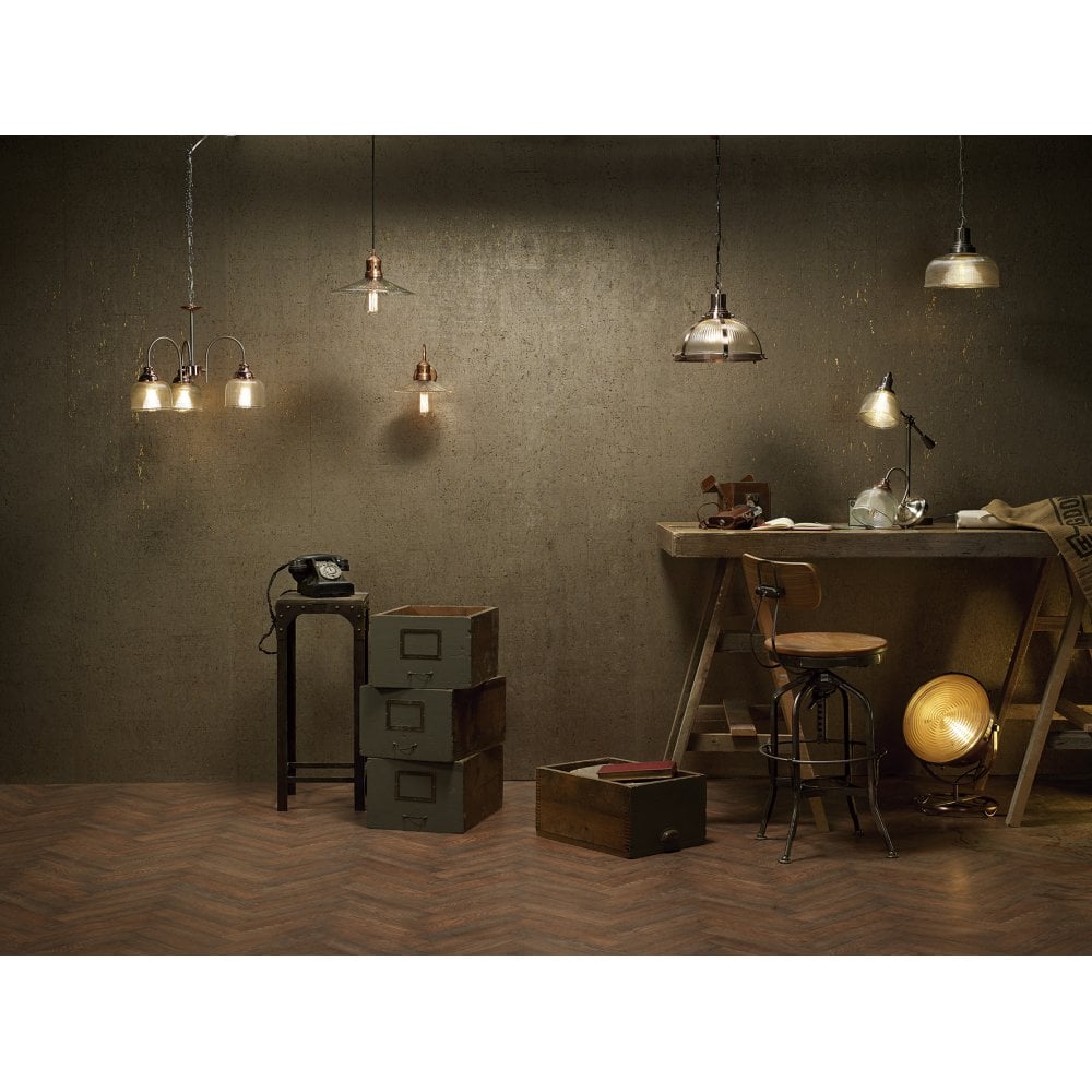Dar TAC0161 Tack 1 Light Glass Pendant Industrial Nickel (S)