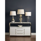 Dar OLA4350/X Olalla Table Lamp Polished Chrome Clear Glass With Shade