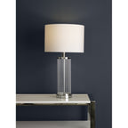 Dar OLA4350/X Olalla Table Lamp Polished Chrome Clear Glass With Shade
