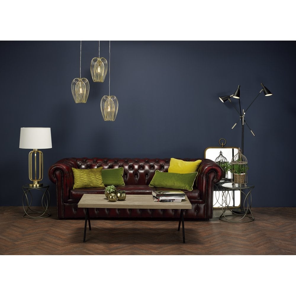 Dar LUC4241 Lucie Table Lamp Satin Brass Shade