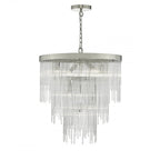 Dar ISL3450 Isla 7 Light Pendant Polished Chrome/ Clear Glass
