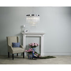 Dar ISL3450 Isla 7 Light Pendant Polished Chrome/ Clear Glass