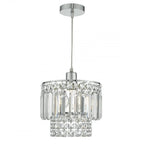 Dar KYL6550 Kyla Easy Fit Pendant Polished Chrome/ Clear