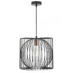 Dar TAP0122 Taplow 1 Light Pendant Black/ Copper