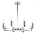 Dar TYL0838 Tyler 8 Light Height Adjustable Pendant Satin Nickel