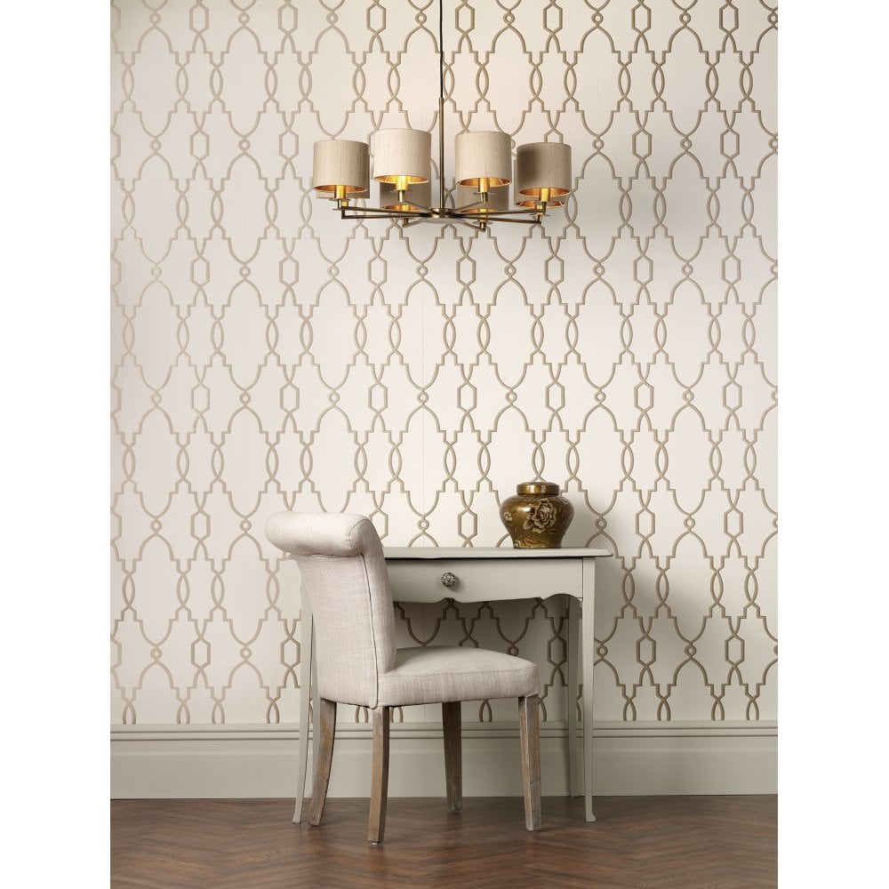 Dar TYL0838 Tyler 8 Light Height Adjustable Pendant Satin Nickel